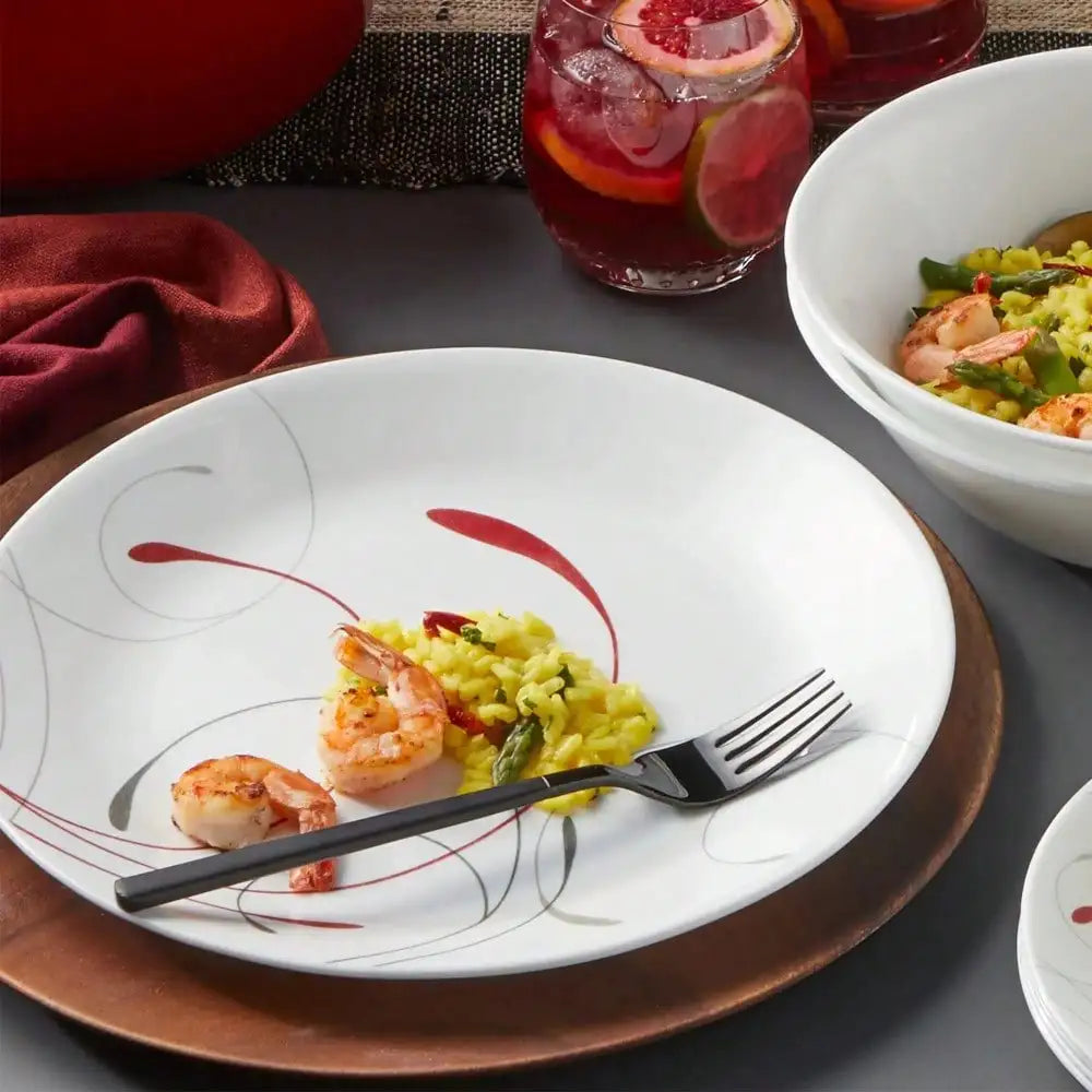 Round 12-Piece Dinnerware Set – Perfect for Family Dinners, Parties & Gatherings