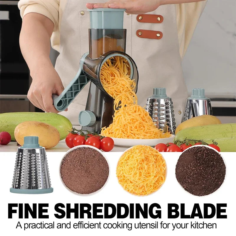 3-in-1 Rotary Cheese & Vegetable Grater