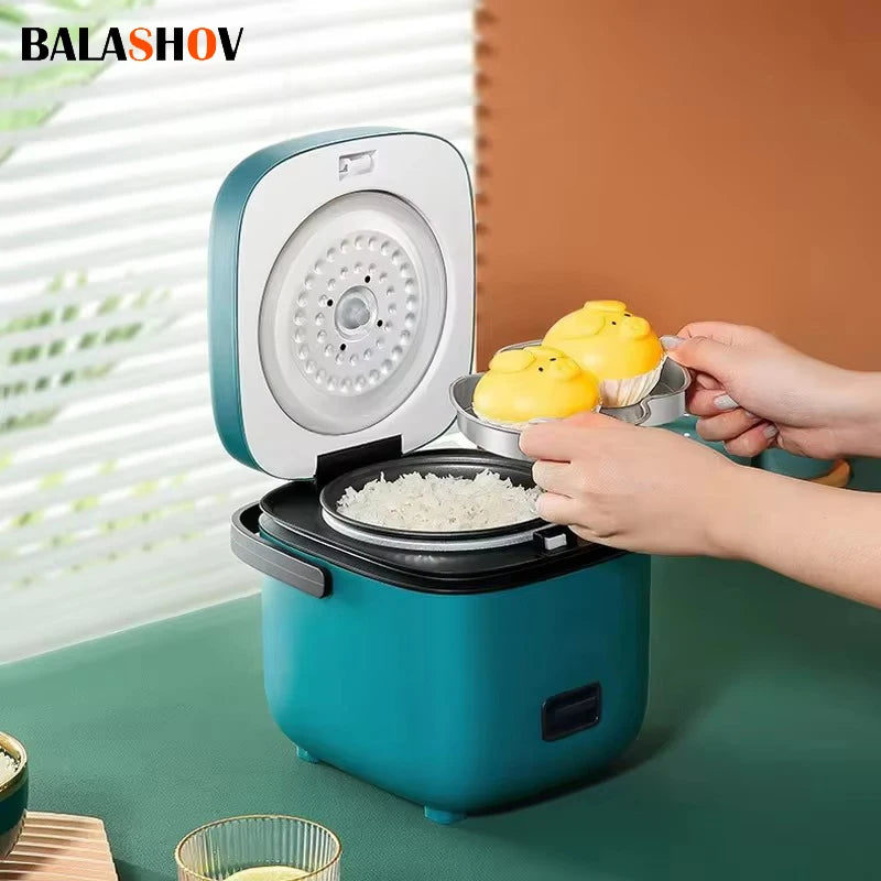 Mini Rice Cooker – Automatic Electric Steamer & Food Warmer for 1–2 People