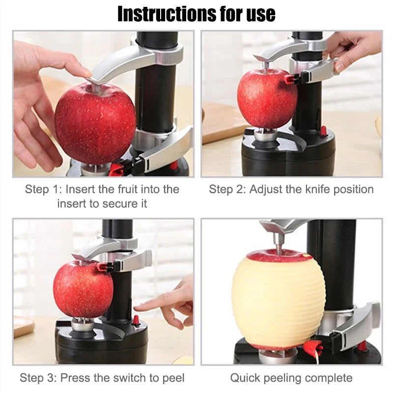 Electric Apple, Potato & Lemon Peeler – Automatic Rotating Fruit & Vegetable Peeling Machine