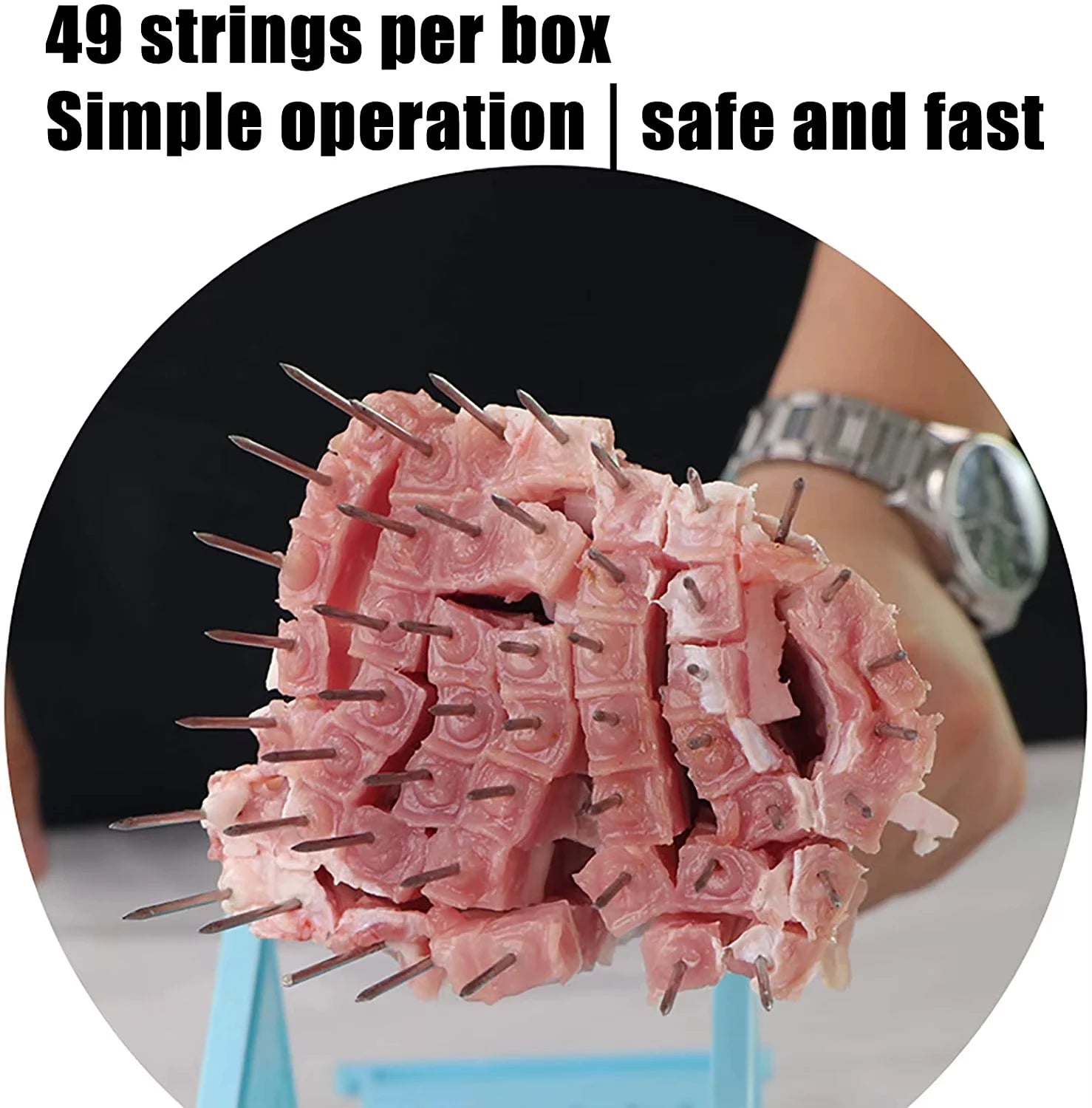 49-Hole BBQ Meat Skewer Maker