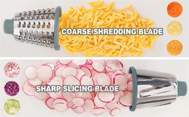 3-in-1 Rotary Cheese & Vegetable Grater