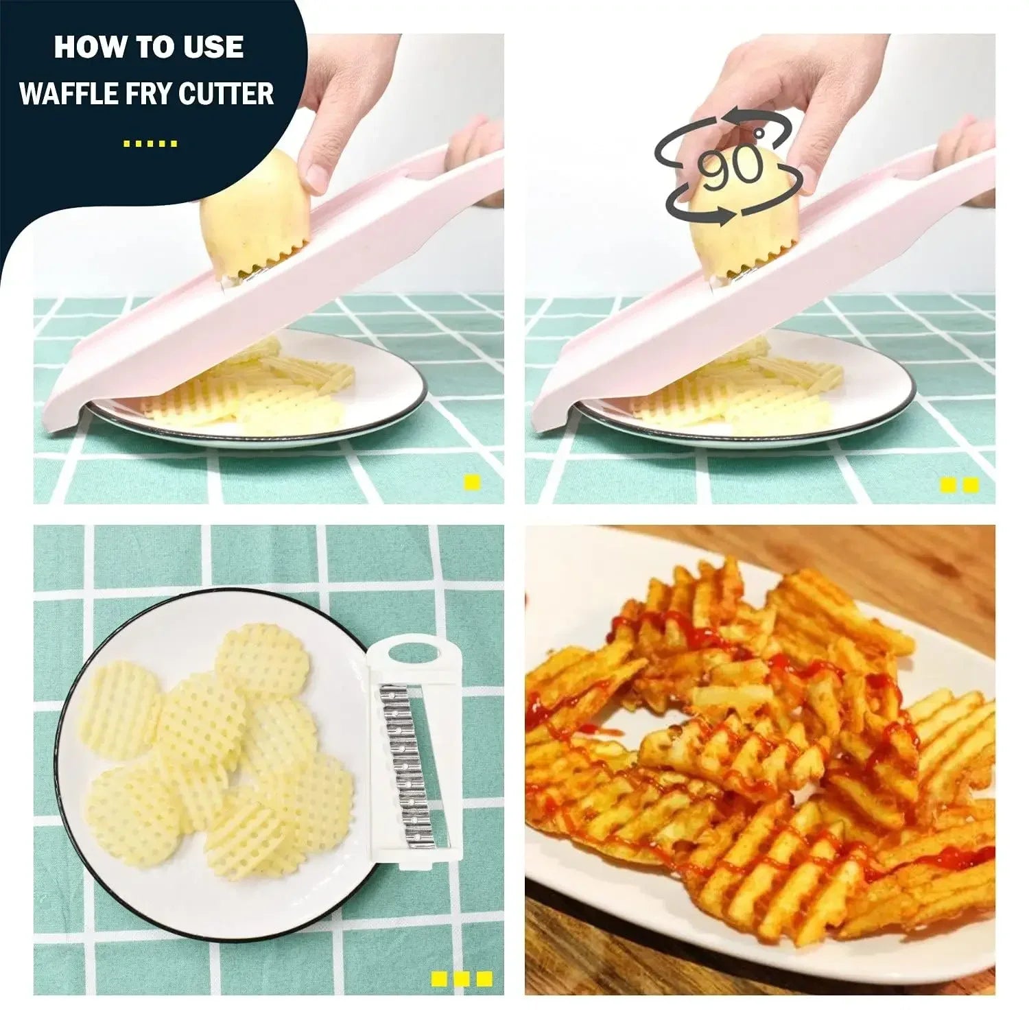 5-in-1 Mandoline Slicer – Multi-Blade Potato Cutter & Vegetable Chopper for Kitchen