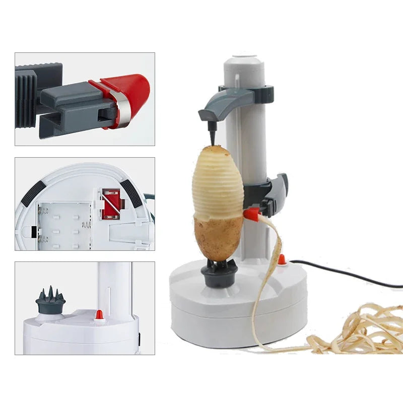 Electric Apple, Potato & Lemon Peeler – Automatic Rotating Fruit & Vegetable Peeling Machine