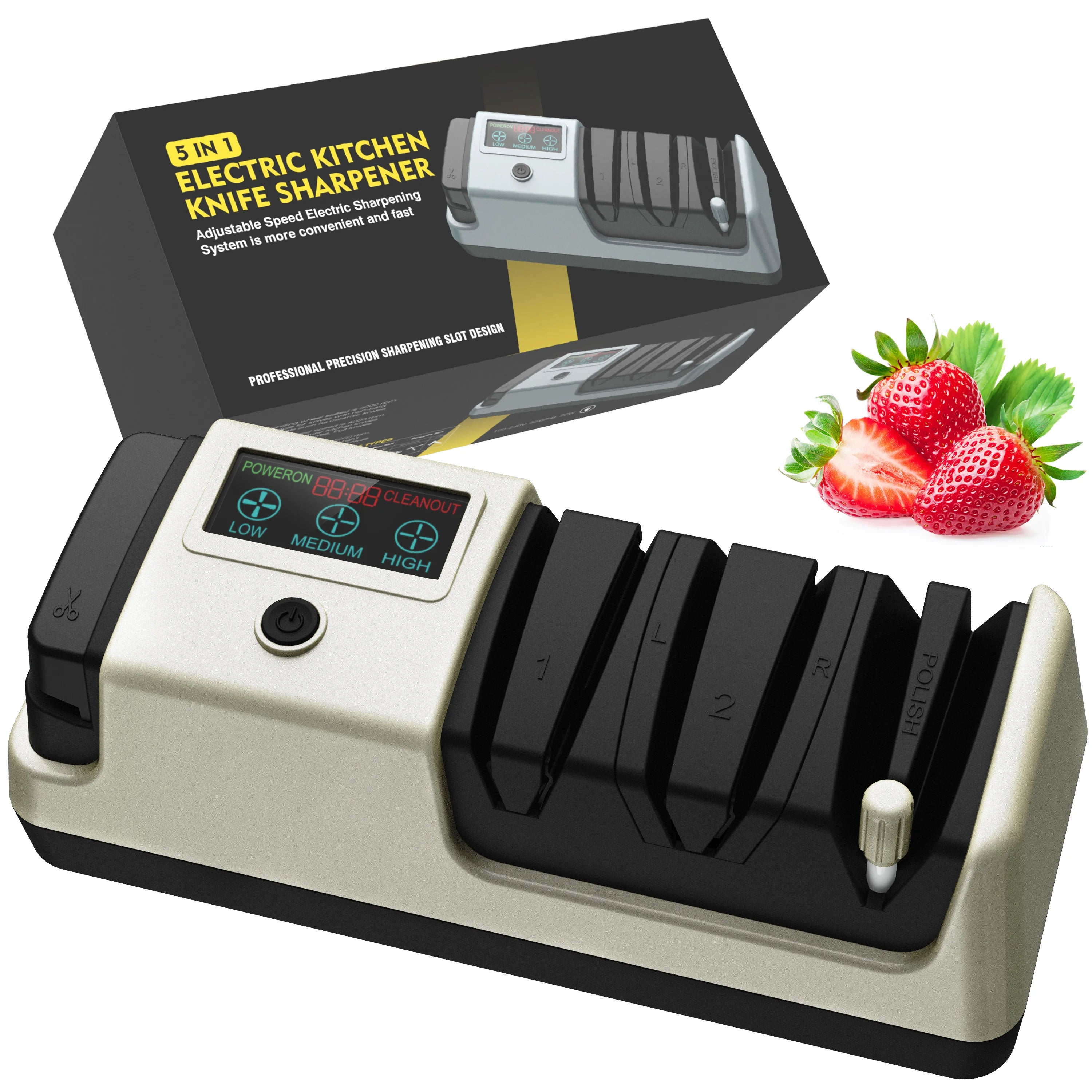 Electric Knife Sharpener, Adjustable Speed, Suitable for Various Knives, Save Time and Effort