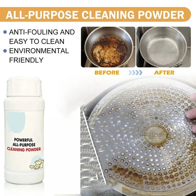 Powerful Kitchen Cleaner & Shoe Whitening Powder – One-Second Stain Remover