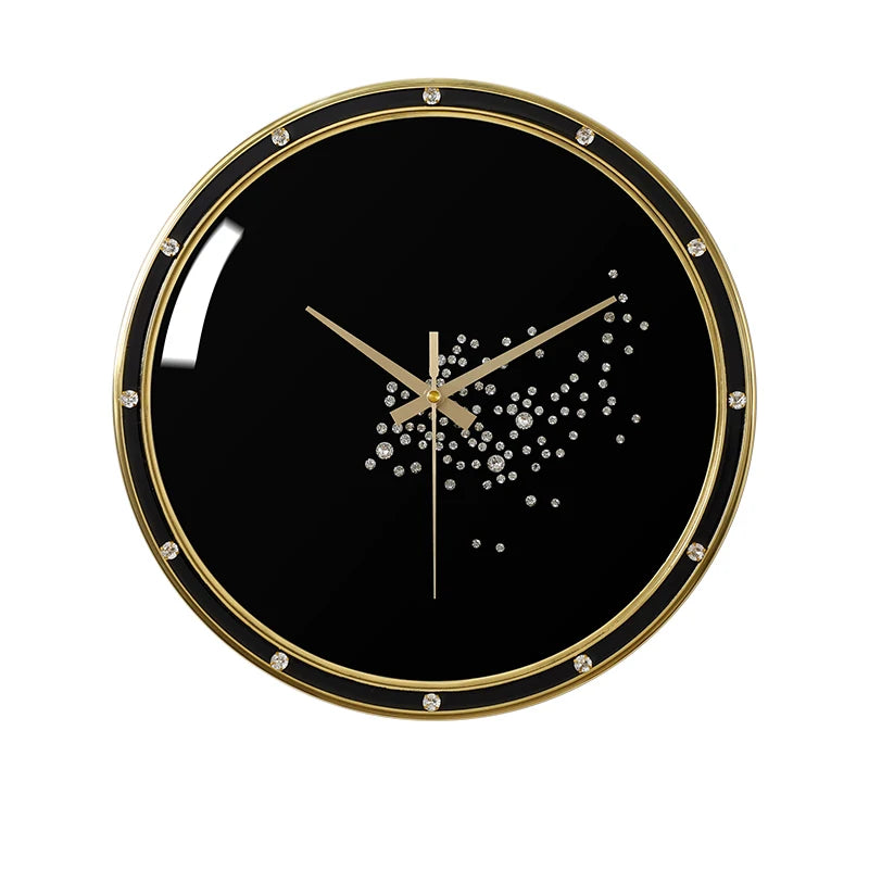 Nordic Light Luxury Wall Clock – Pure Copper, Silent Movement, Creative Living Room Decor