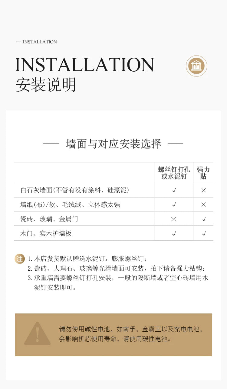 Nordic Light Luxury Wall Clock – Pure Copper, Silent Movement, Creative Living Room Decor