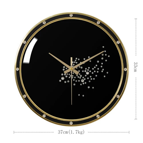 Nordic Light Luxury Wall Clock – Pure Copper, Silent Movement, Creative Living Room Decor