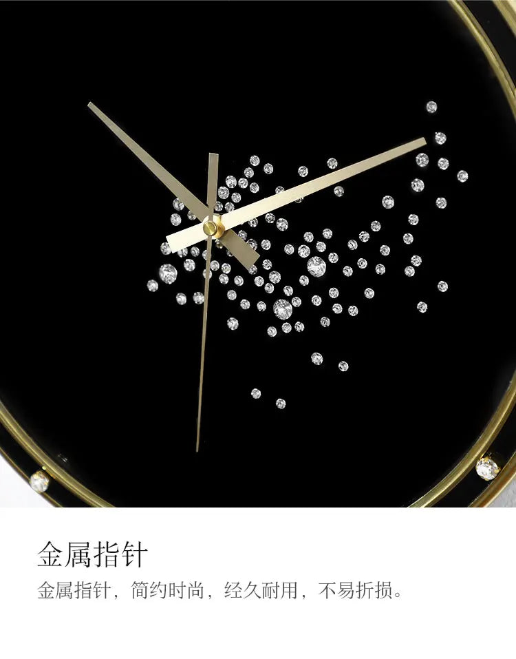 Nordic Light Luxury Wall Clock – Pure Copper, Silent Movement, Creative Living Room Decor