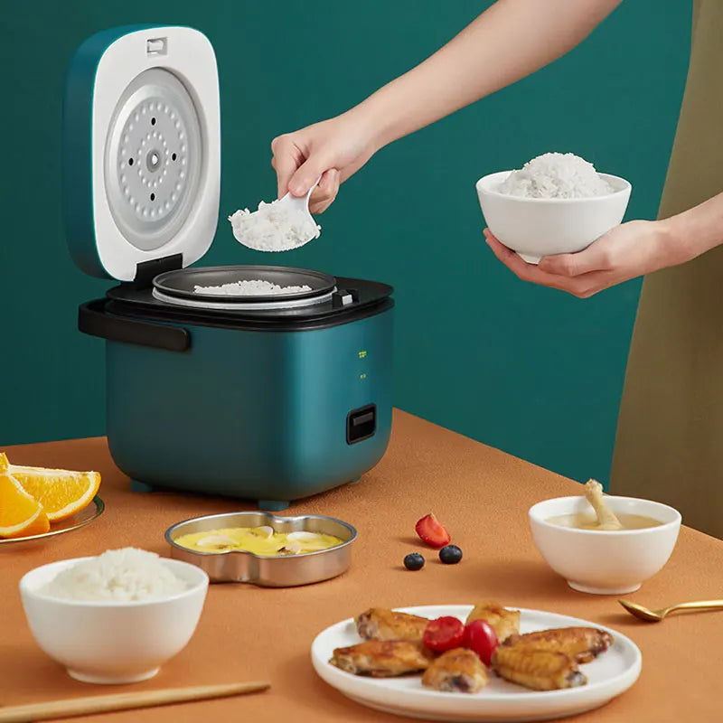 Mini Rice Cooker – Automatic Electric Steamer & Food Warmer for 1–2 People