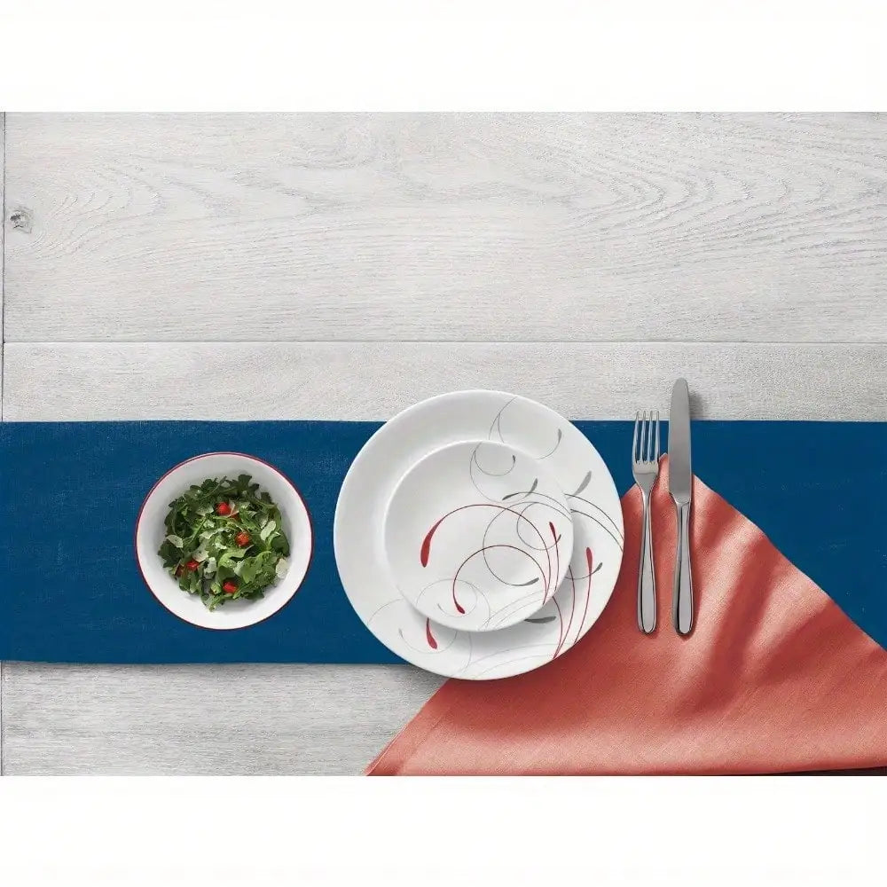 Round 12-Piece Dinnerware Set – Perfect for Family Dinners, Parties & Gatherings