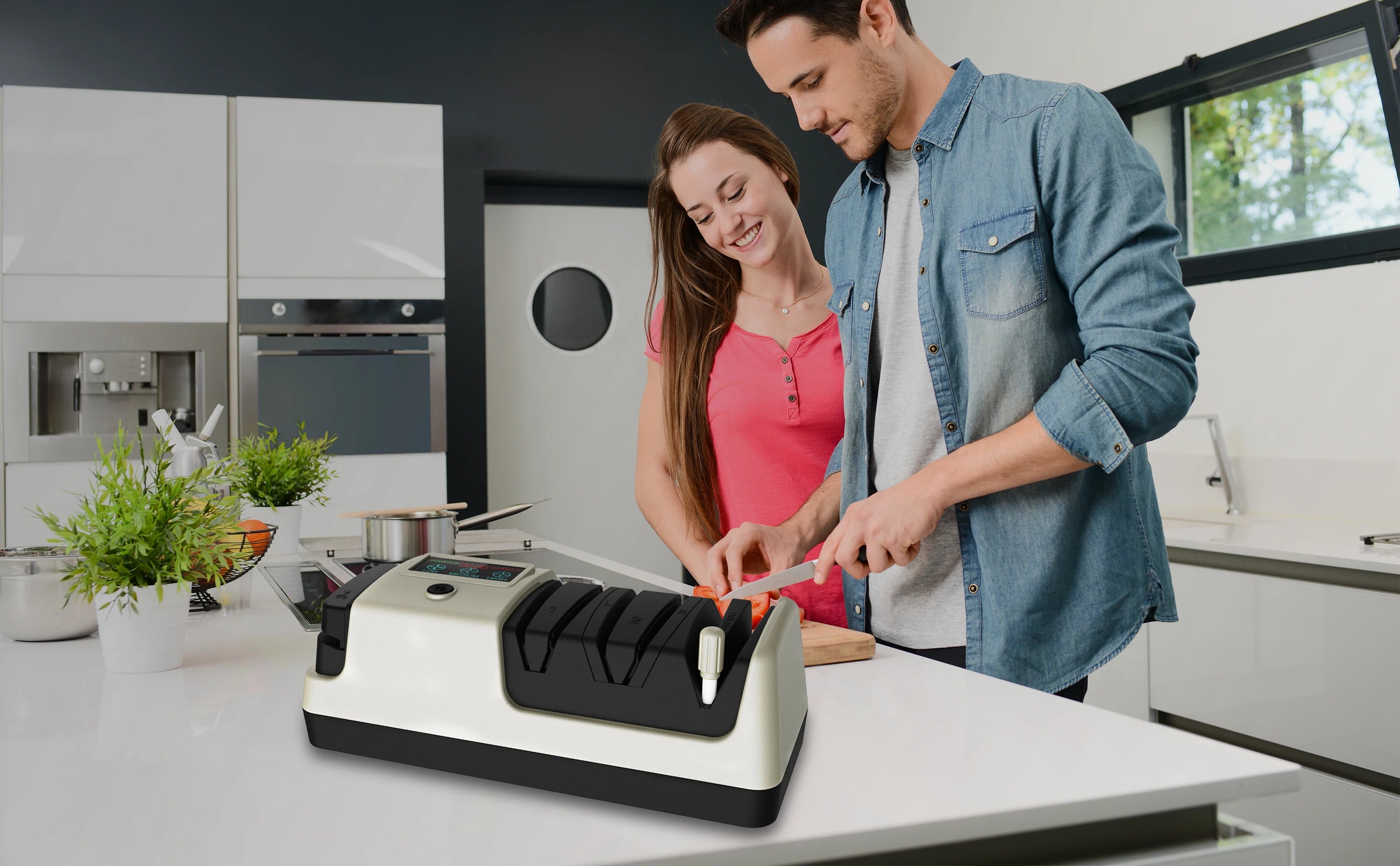 Electric Knife Sharpener, Adjustable Speed, Suitable for Various Knives, Save Time and Effort