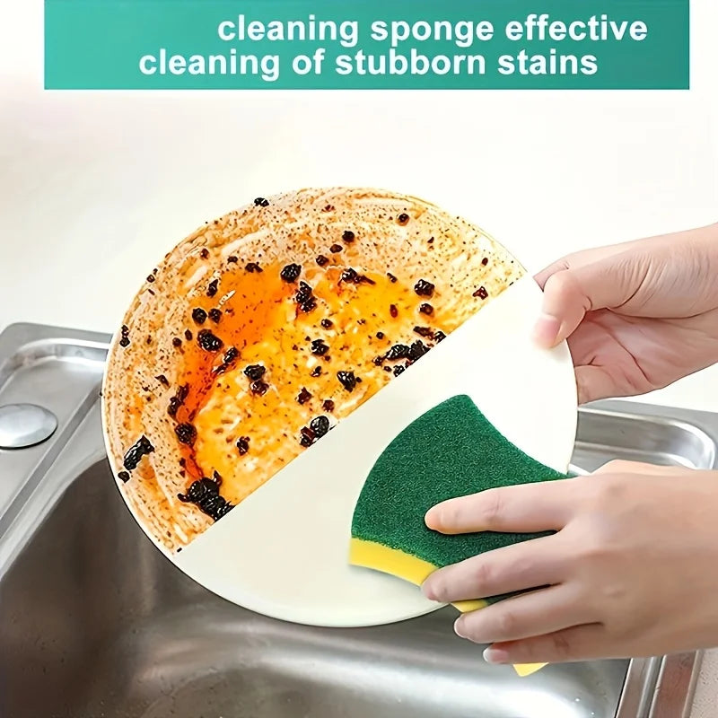 Multifunctional Double-Sided Cleaning Sponge – Strong Decontamination for Dishwashing