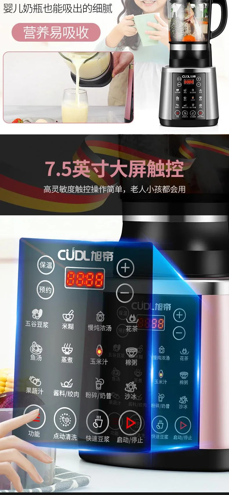 Multifunction Electric Food Processor & Blender