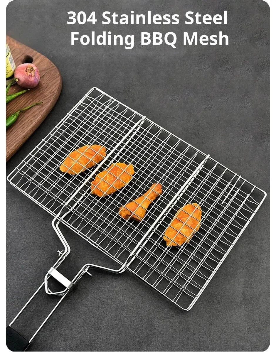 304 Stainless Steel BBQ Mesh Basket