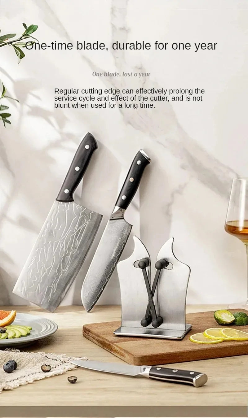 Easy & Safe Knife Sharpener – Kitchen Sharpening Tool for Chef’s & Damascus Knives