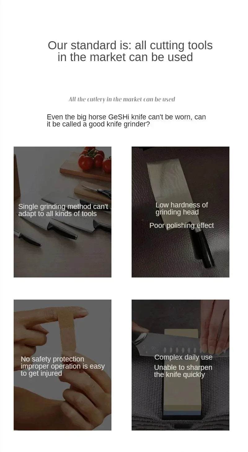 Easy & Safe Knife Sharpener – Kitchen Sharpening Tool for Chef’s & Damascus Knives