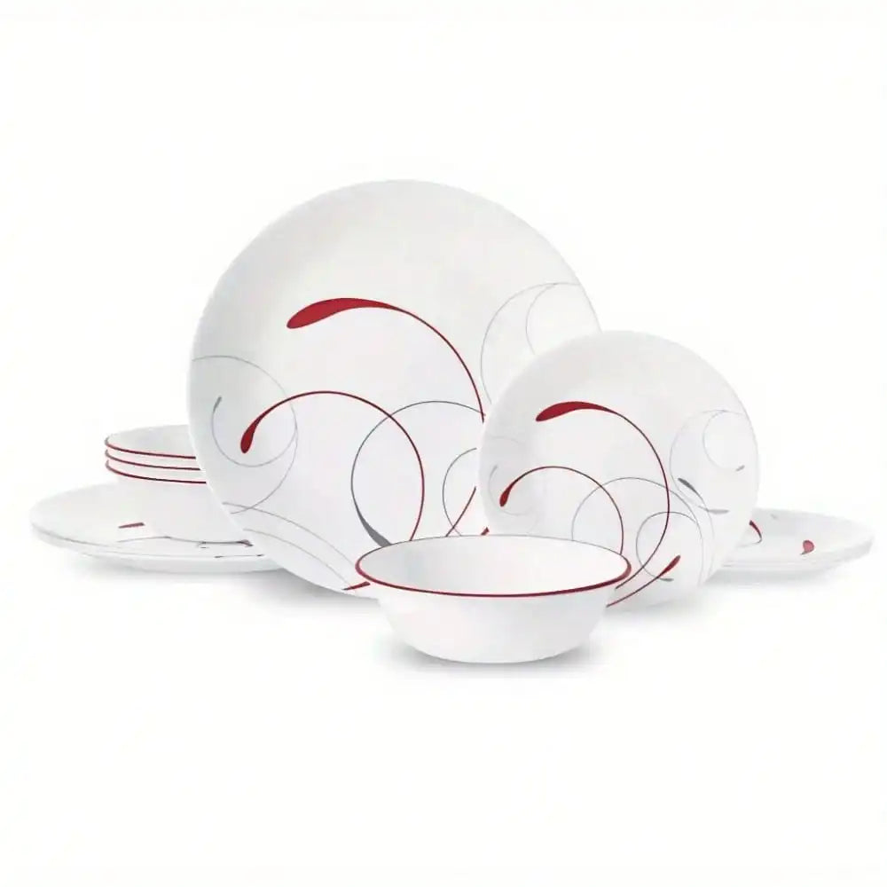 Round 12-Piece Dinnerware Set – Perfect for Family Dinners, Parties & Gatherings