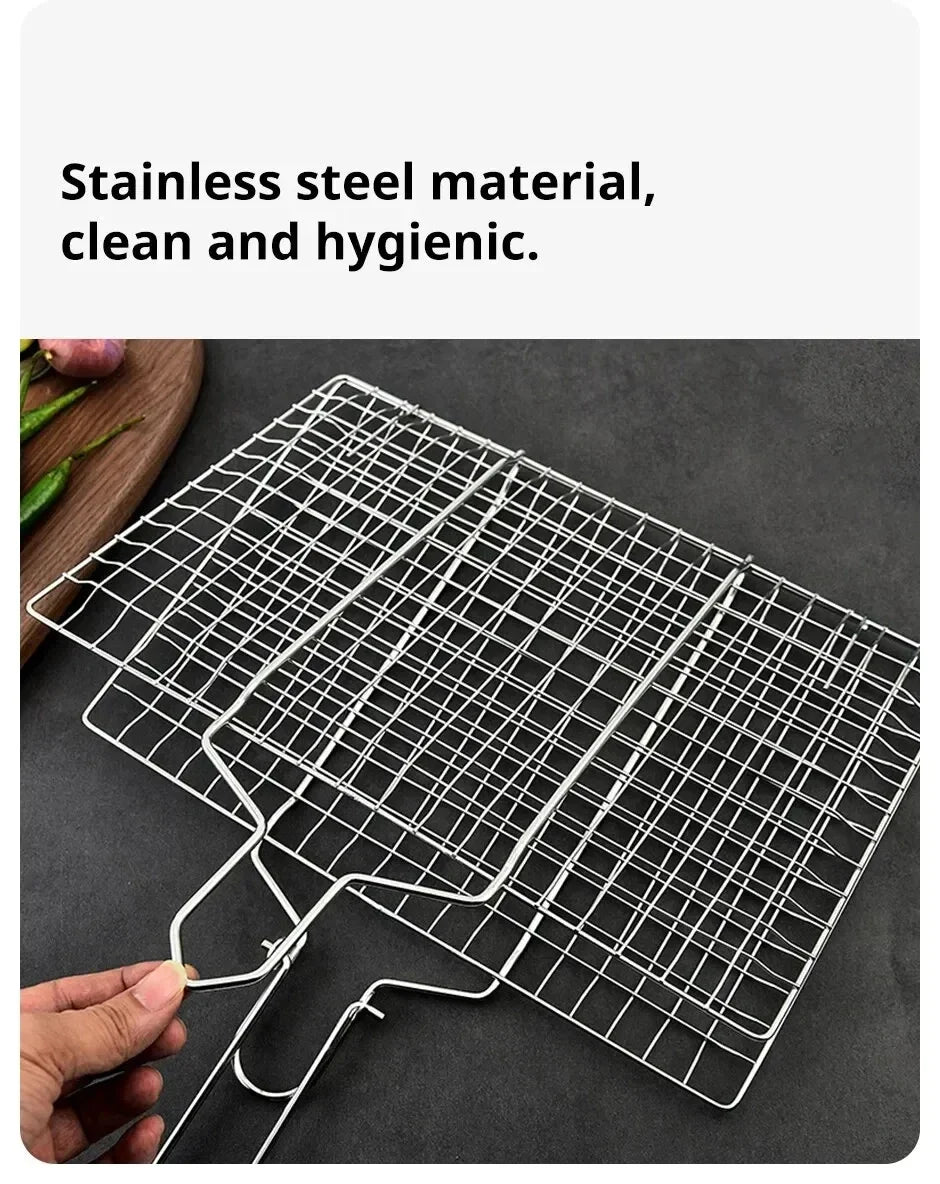 304 Stainless Steel BBQ Mesh Basket