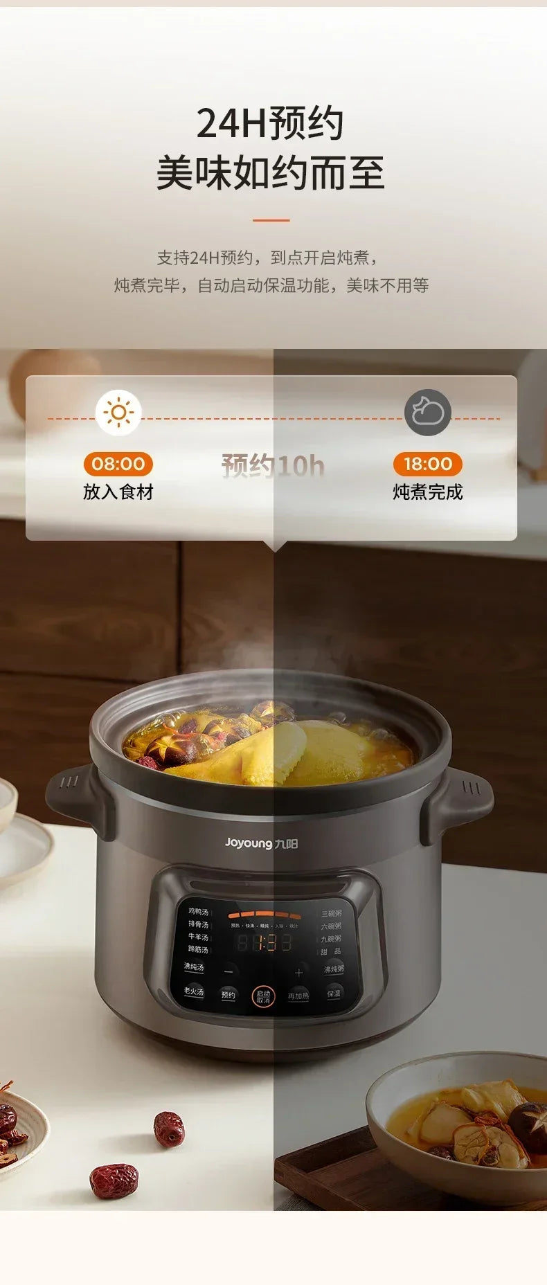 220V Automatic Electric Stew Pot