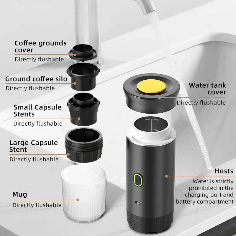 Portable Wireless Espresso Coffee Maker