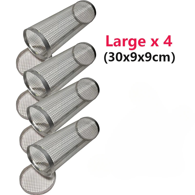 Outdoor Barbecue Grill Grate – Rolling Grill Basket for Camping & Picnic