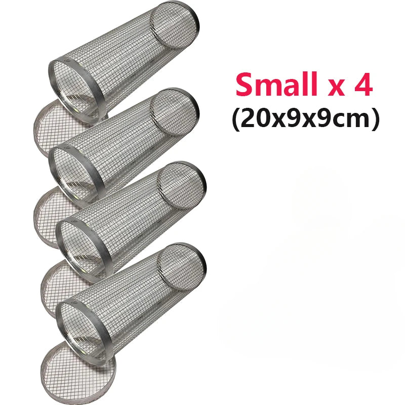 Outdoor Barbecue Grill Grate – Rolling Grill Basket for Camping & Picnic