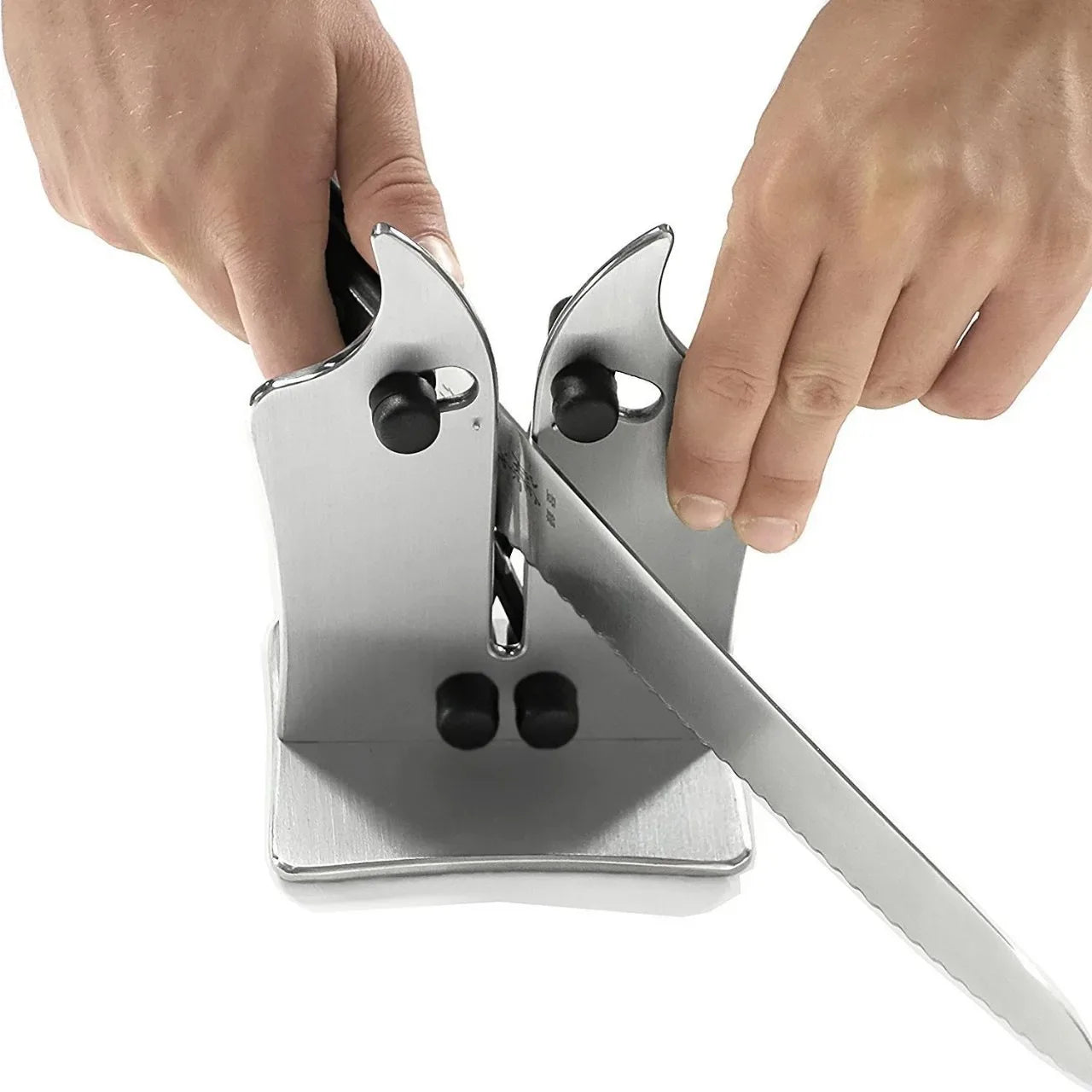 Easy & Safe Knife Sharpener – Kitchen Sharpening Tool for Chef’s & Damascus Knives