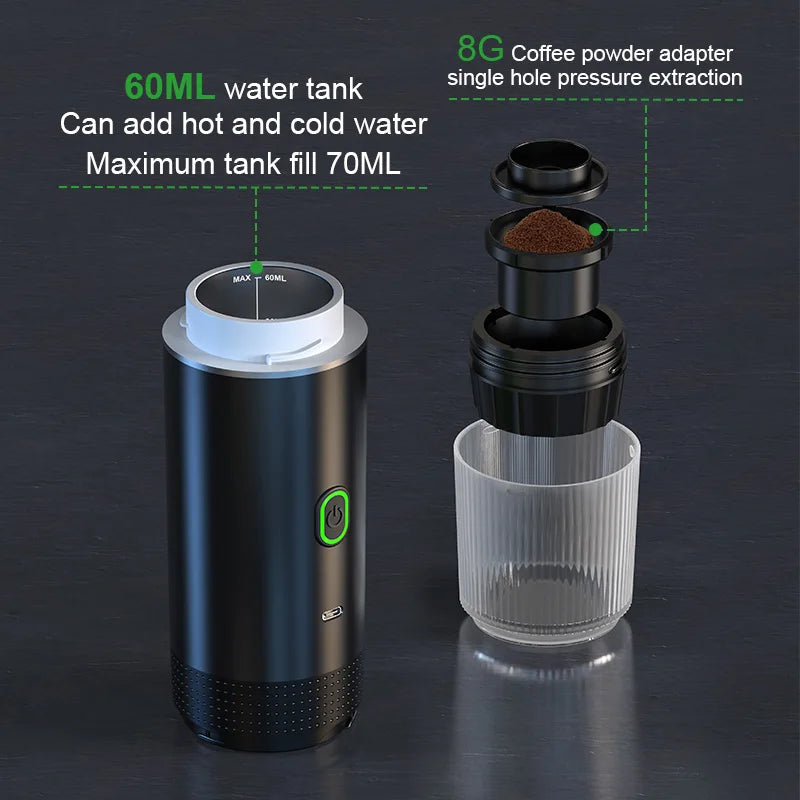 Portable Wireless Espresso Coffee Maker