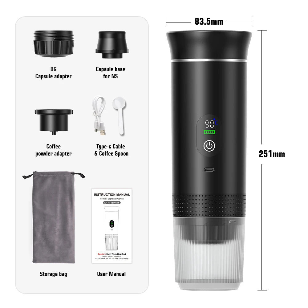 Portable Wireless Espresso Coffee Maker