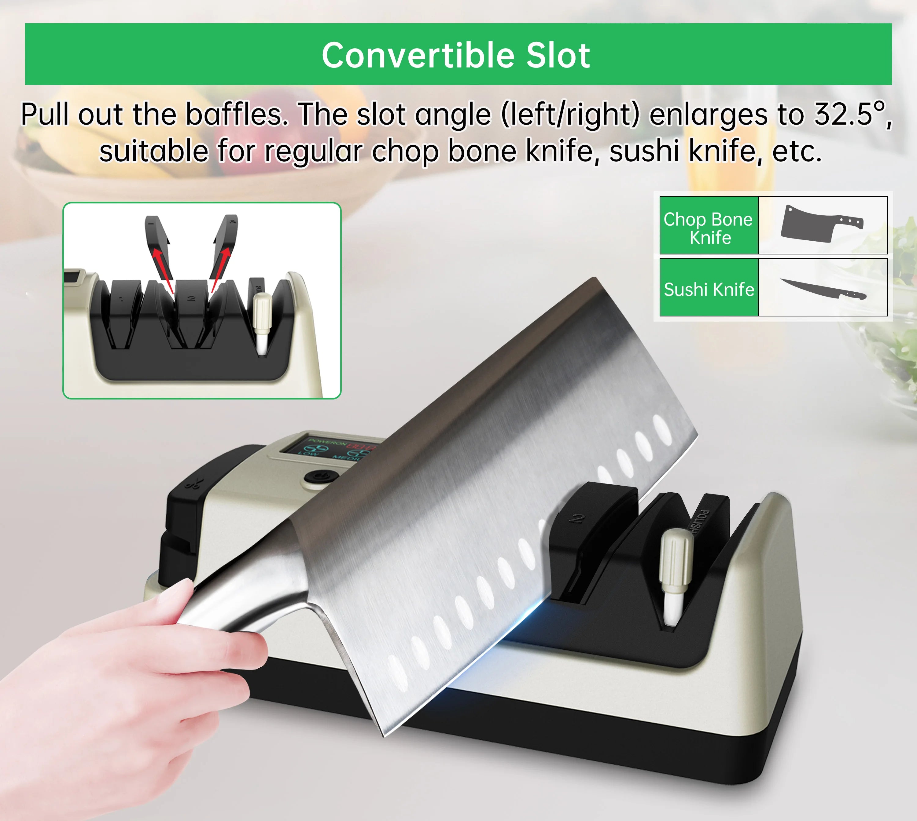 Electric Knife Sharpener, Adjustable Speed, Suitable for Various Knives, Save Time and Effort