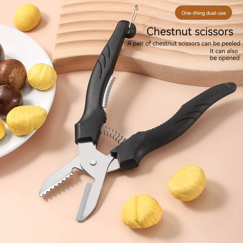 Multipurpose Chestnut Peeler – Shell Cutting Scissors & Cross-Cut Knife for Kitchen