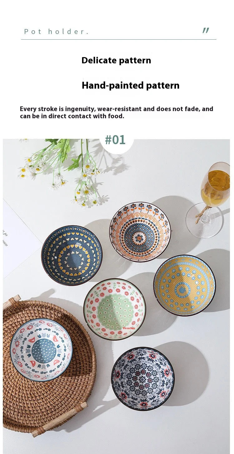 Porcelain Dessert, Salad & Snack Bowl Set – Microwave Safe Tableware Gift