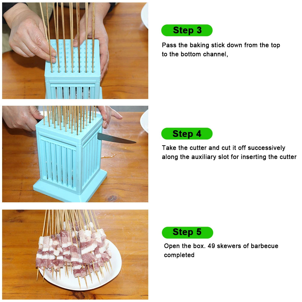 49-Hole BBQ Meat Skewer Maker