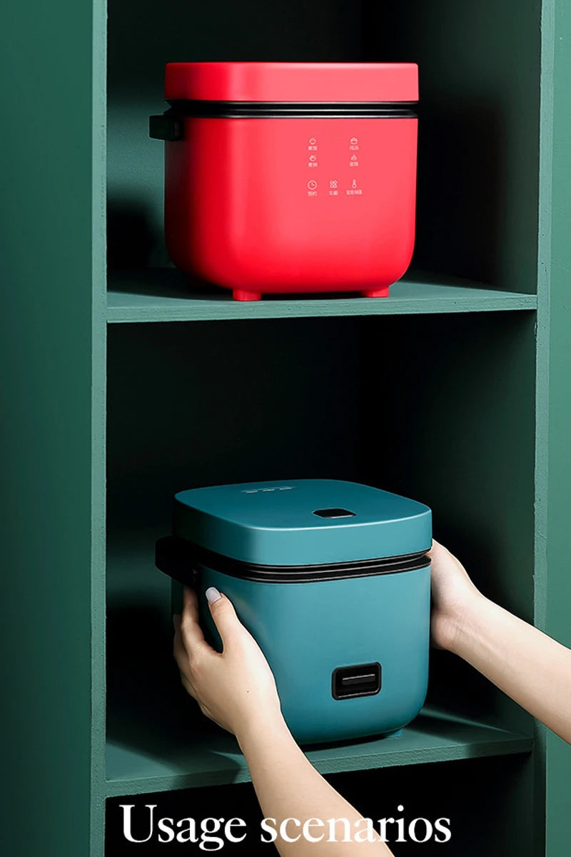 Mini Rice Cooker – Automatic Electric Steamer & Food Warmer for 1–2 People