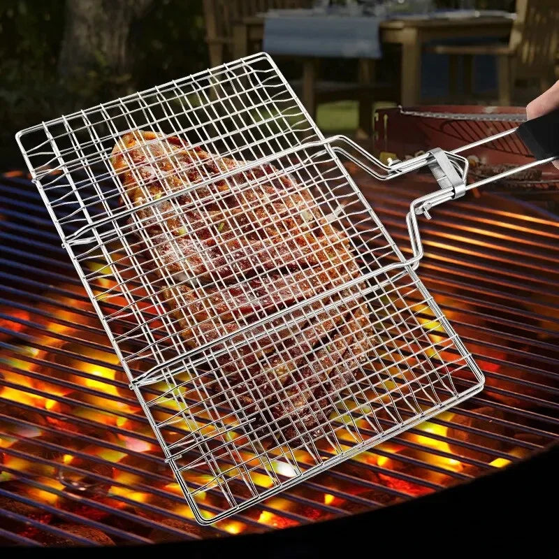 304 Stainless Steel BBQ Mesh Basket