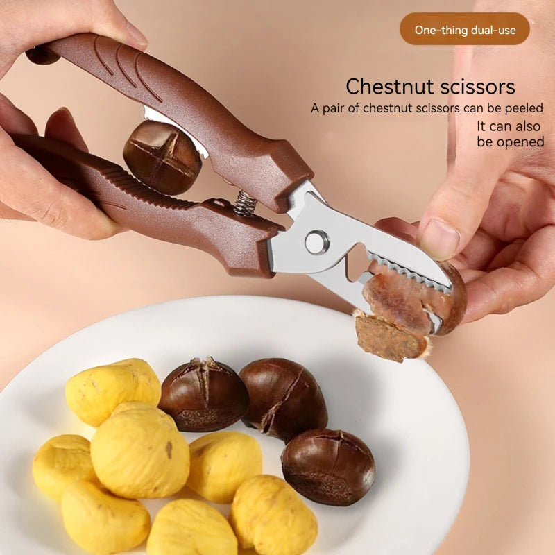 Multipurpose Chestnut Peeler – Shell Cutting Scissors & Cross-Cut Knife for Kitchen