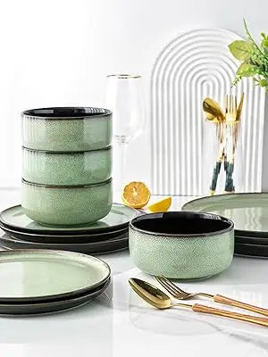 12-Piece Ceramic Dinnerware Set for 4