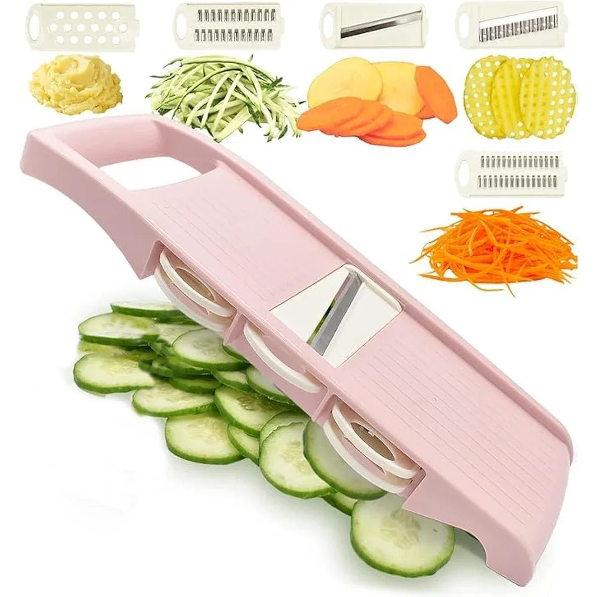 5-in-1 Mandoline Slicer – Multi-Blade Potato Cutter & Vegetable Chopper for Kitchen