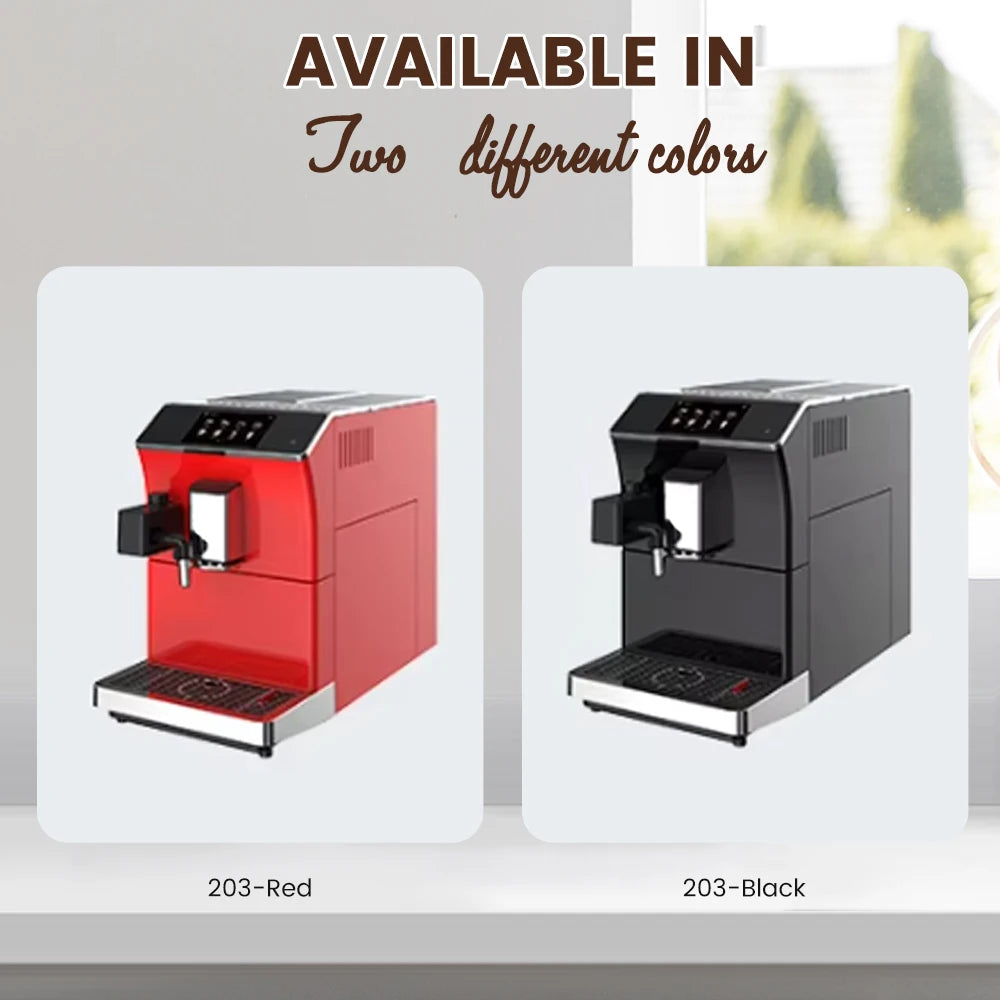 Mcilpoog WS203 Super Automatic Coffee Machine - 16 Flavor Cappuccino, Touchscreen, Milk Frother & Powder Hopper for Home Office