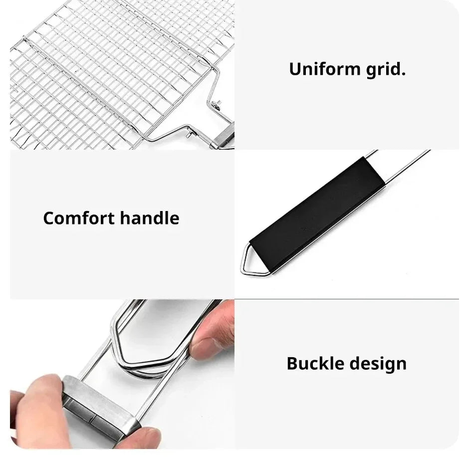 304 Stainless Steel BBQ Mesh Basket