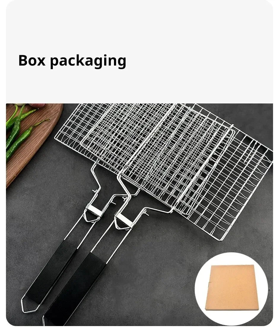 304 Stainless Steel BBQ Mesh Basket