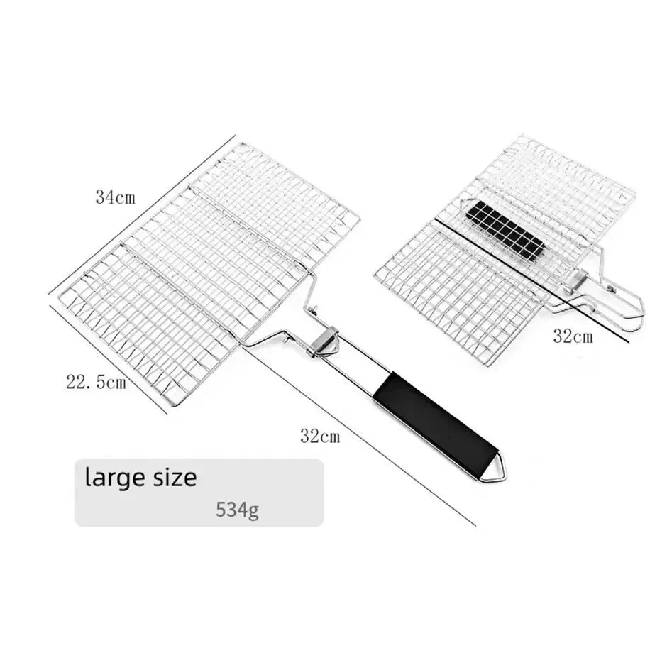 304 Stainless Steel BBQ Mesh Basket