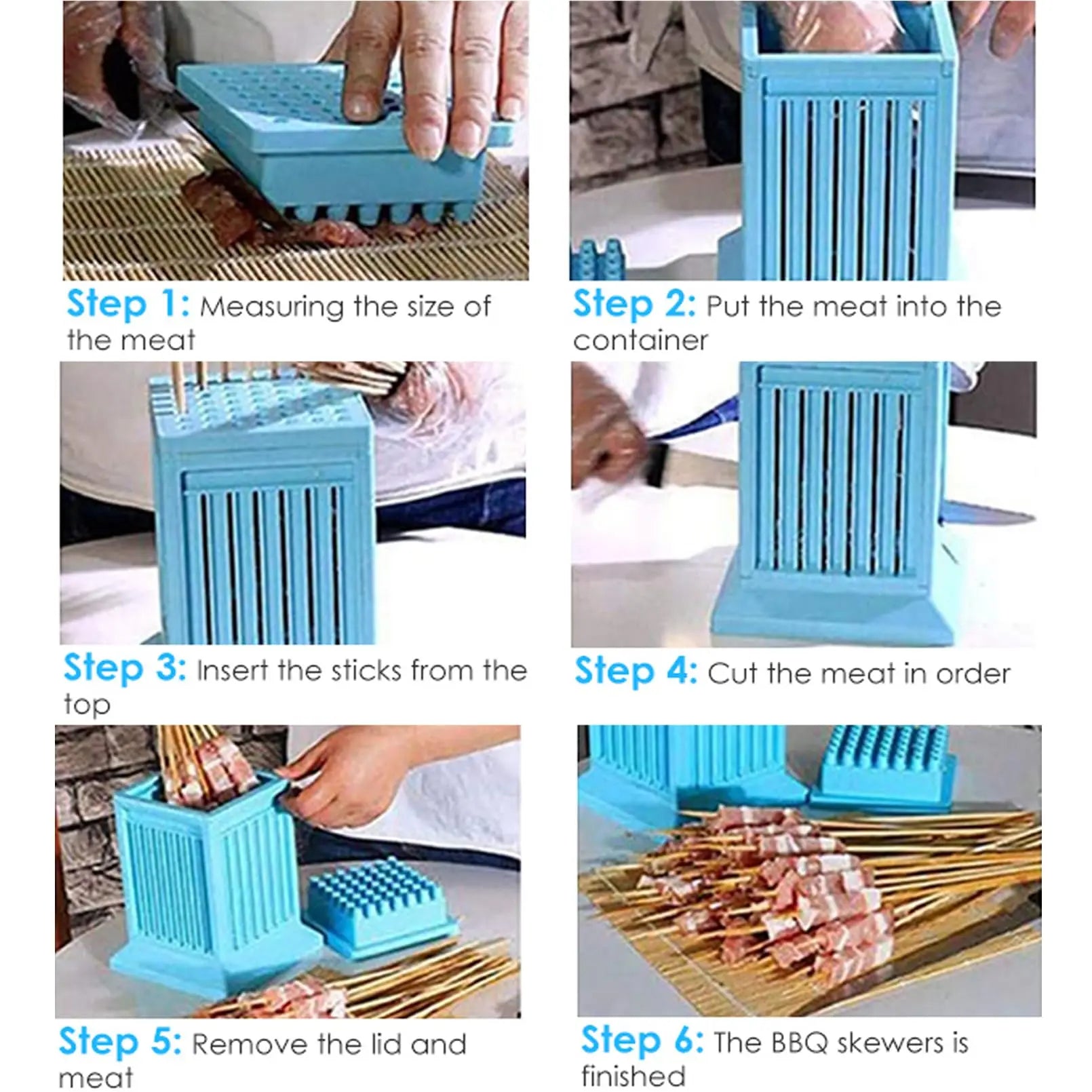 49-Hole BBQ Meat Skewer Maker