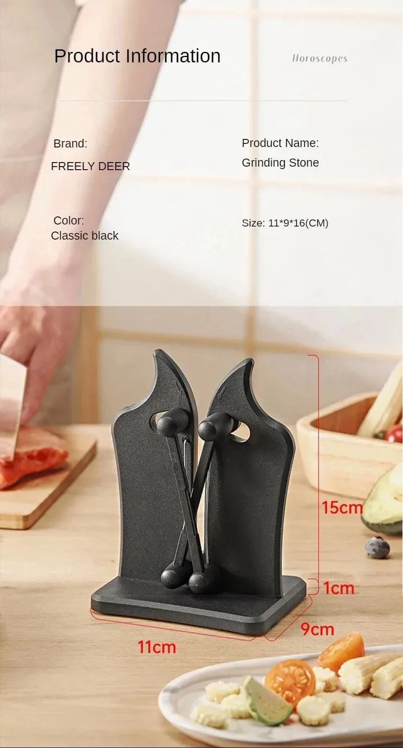 Easy & Safe Knife Sharpener – Kitchen Sharpening Tool for Chef’s & Damascus Knives